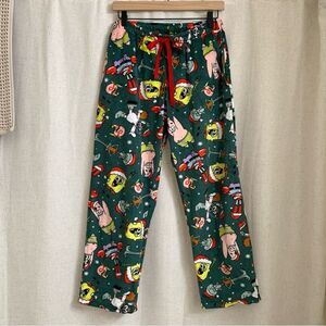 SpongeBob SquarePants Christmas Fuzzy Pajama Pants Small Unisex